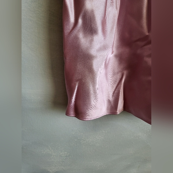 Purple Sateen Chemise Nightgown Mini Mudi Size M - Picture 6 of 12